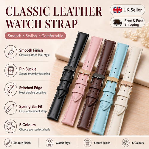 Genuine leather watch strap - watch,