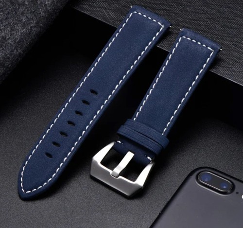 Blue genuine leather - blue,