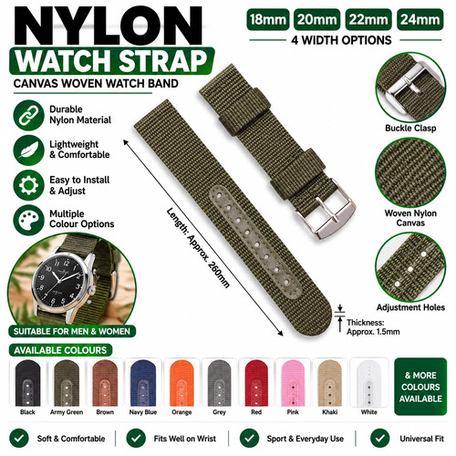 18mm 20mm 22mm - , military